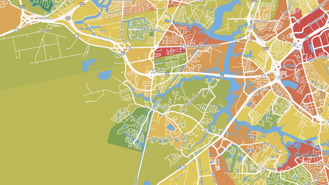 23323, VA Map of Drug-Related Crime Rates