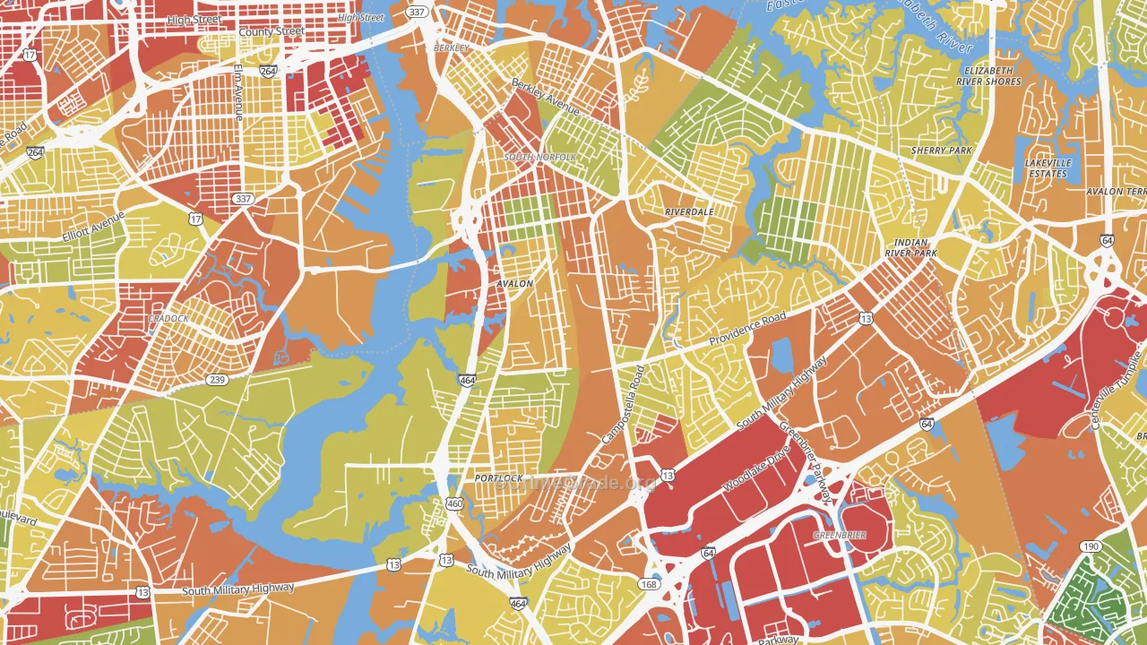 23324, VA Map of Drug-Related Crime Rates