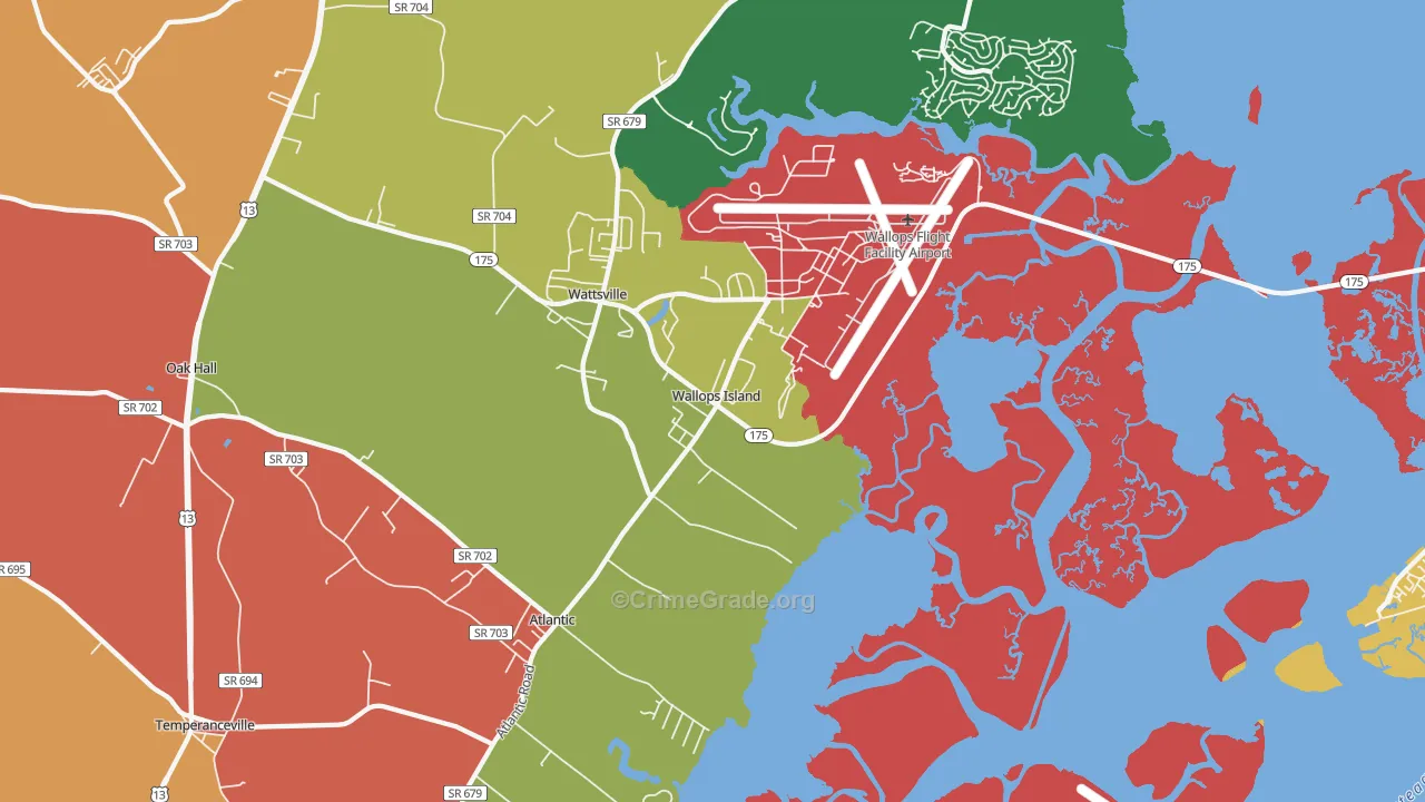 23337, VA Map of Drug-Related Crime Rates