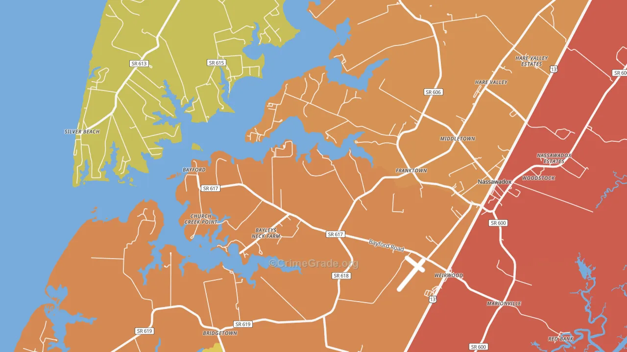 23354, VA Map of Drug-Related Crime Rates