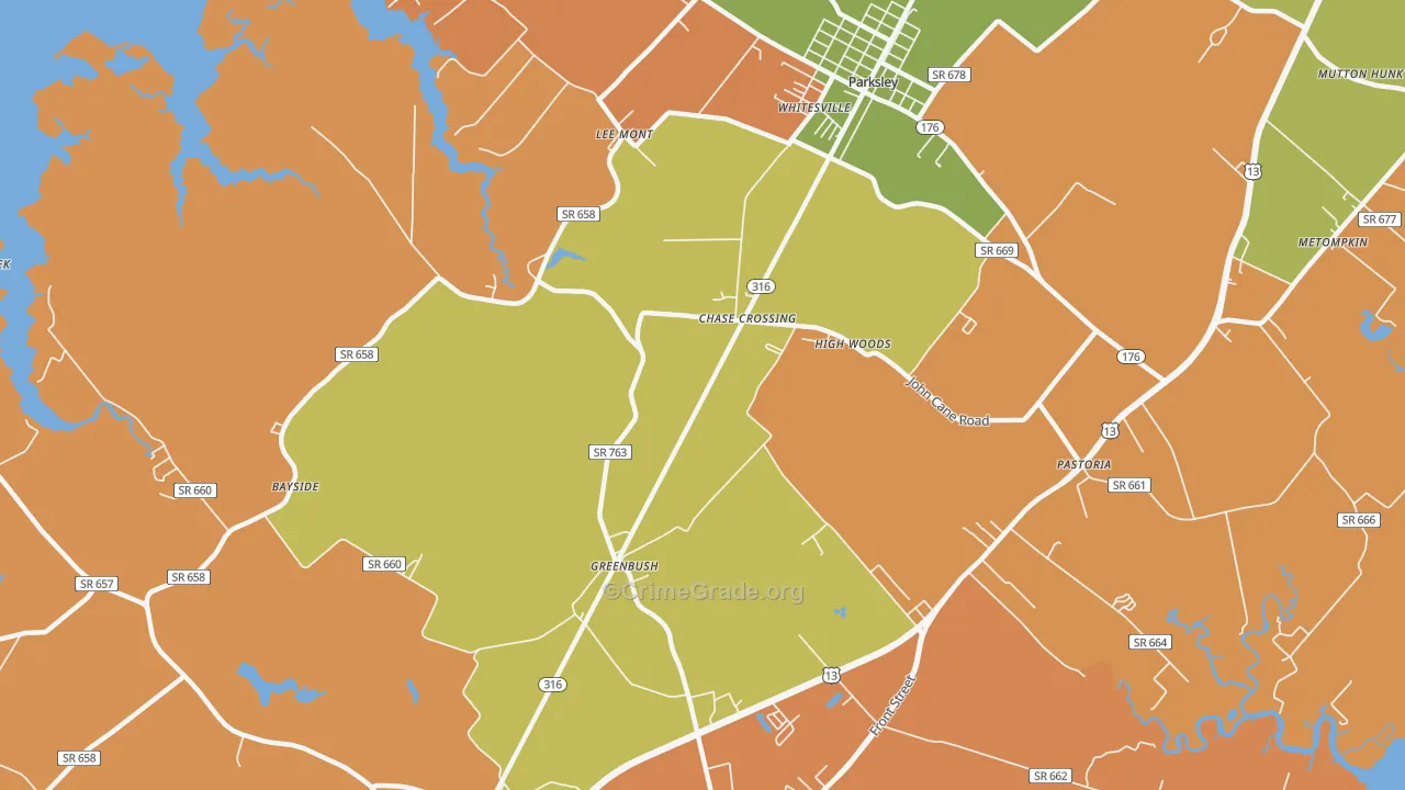 23357, VA Map of Drug-Related Crime Rates