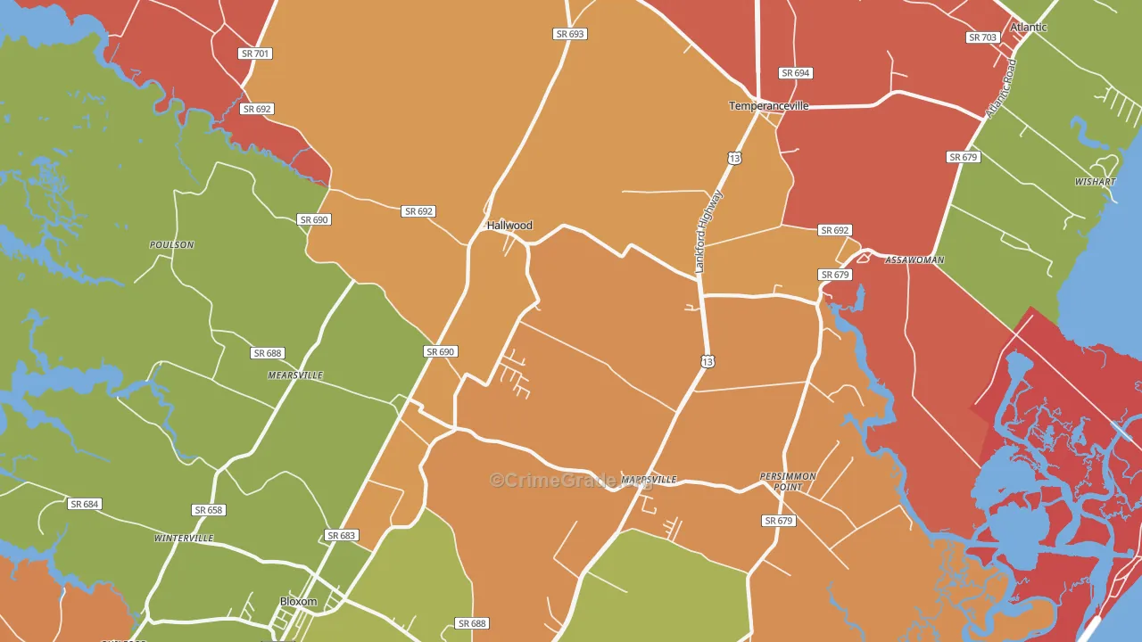 23359, VA Map of Drug-Related Crime Rates