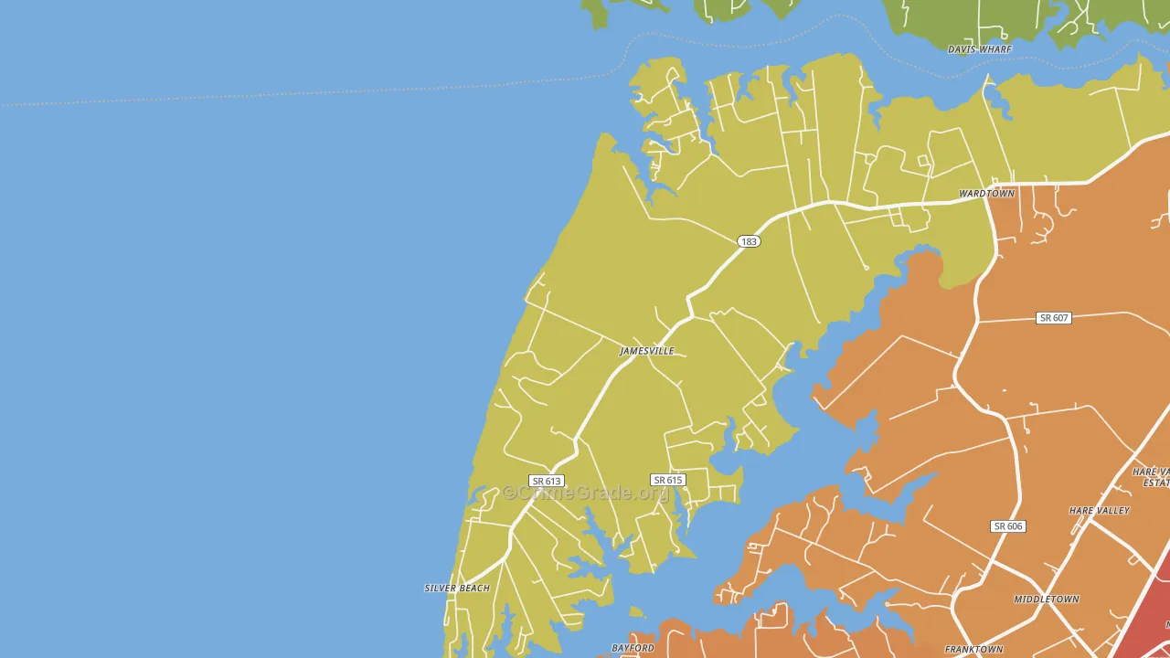 23398, VA Map of Drug-Related Crime Rates