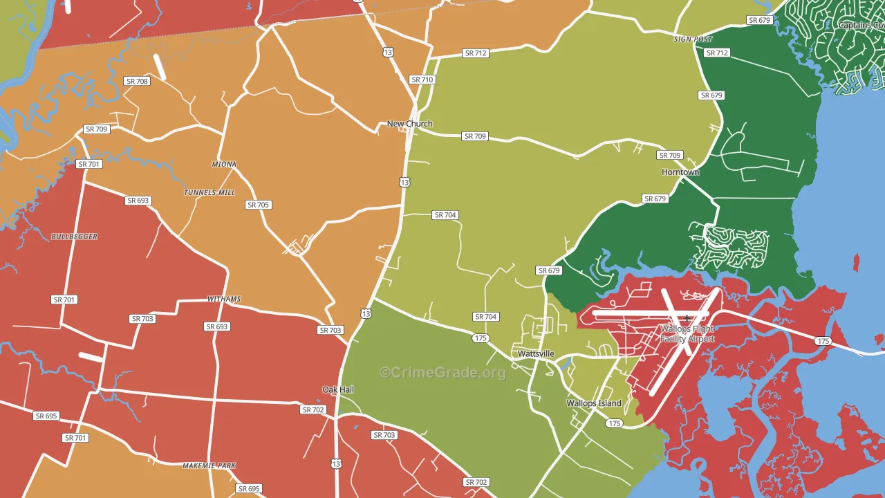 23415, VA Map of Drug-Related Crime Rates