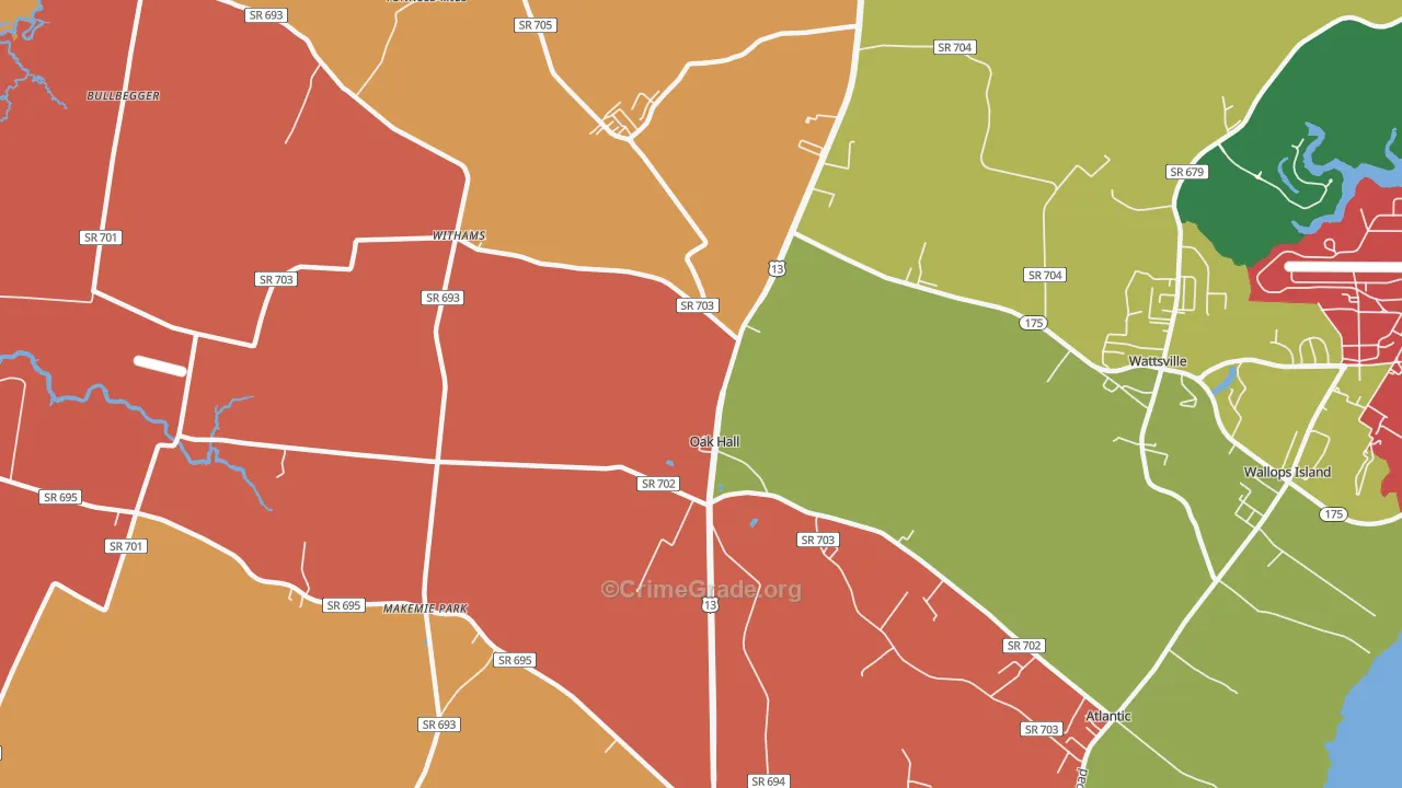 23416, VA Map of Drug-Related Crime Rates