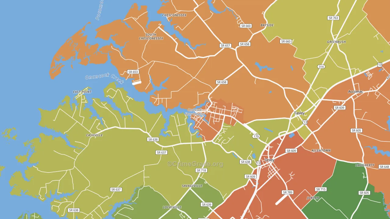 23417, VA Map of Drug-Related Crime Rates