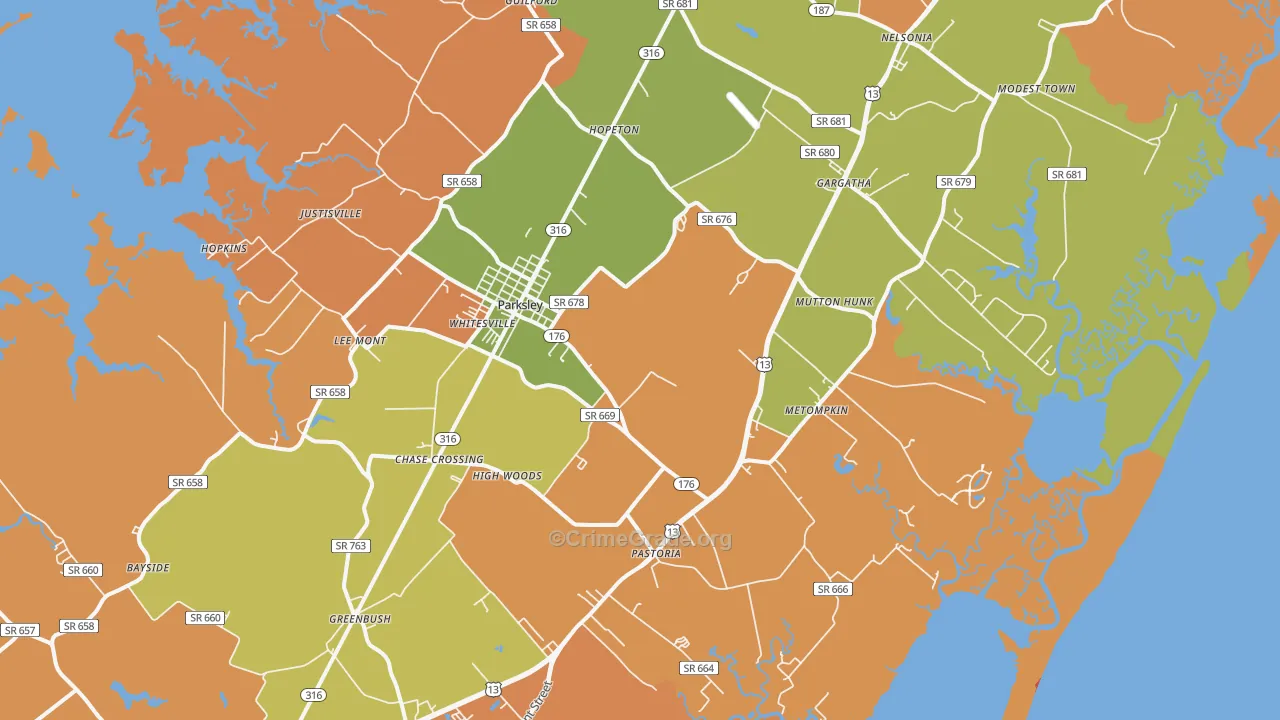 23421, VA Map of Drug-Related Crime Rates