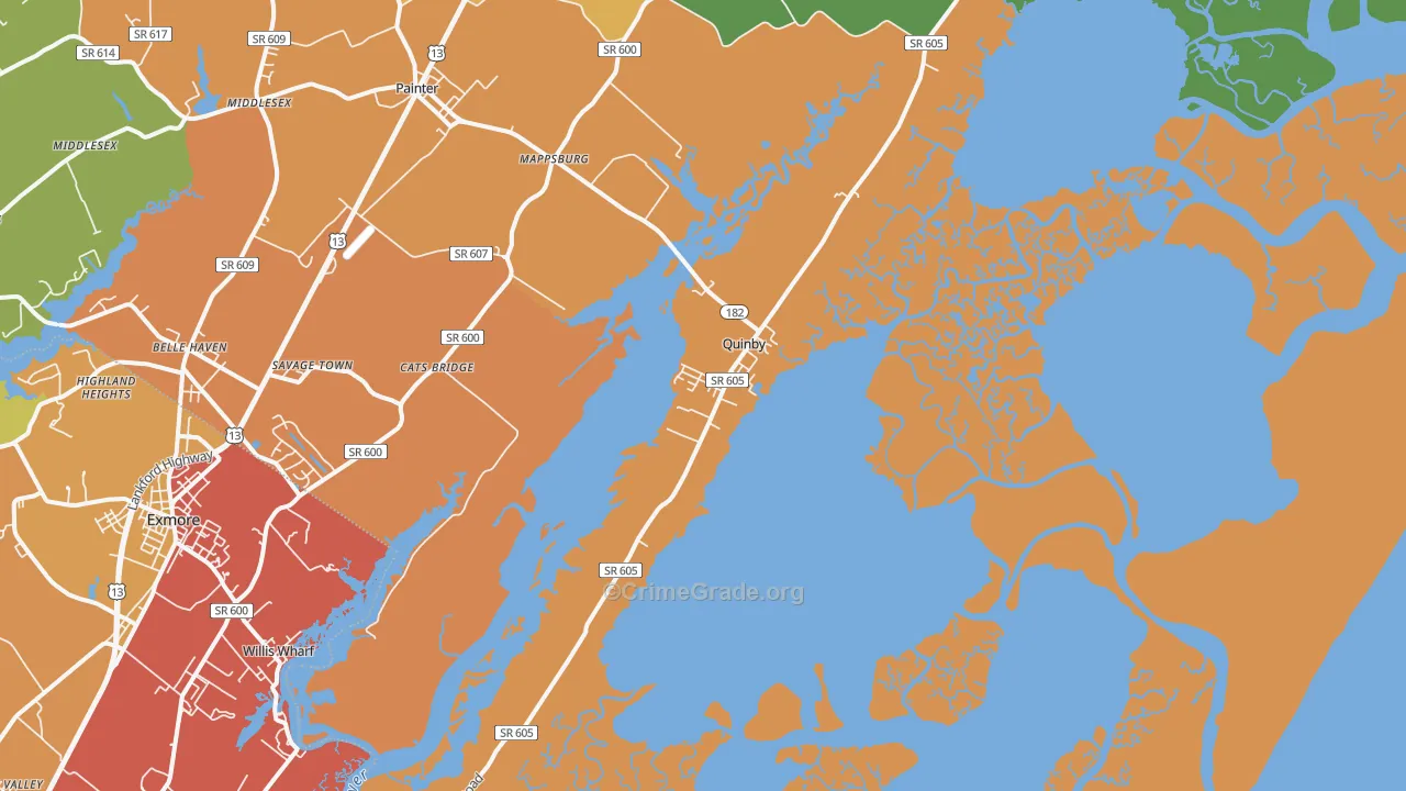 23423, VA Map of Drug-Related Crime Rates