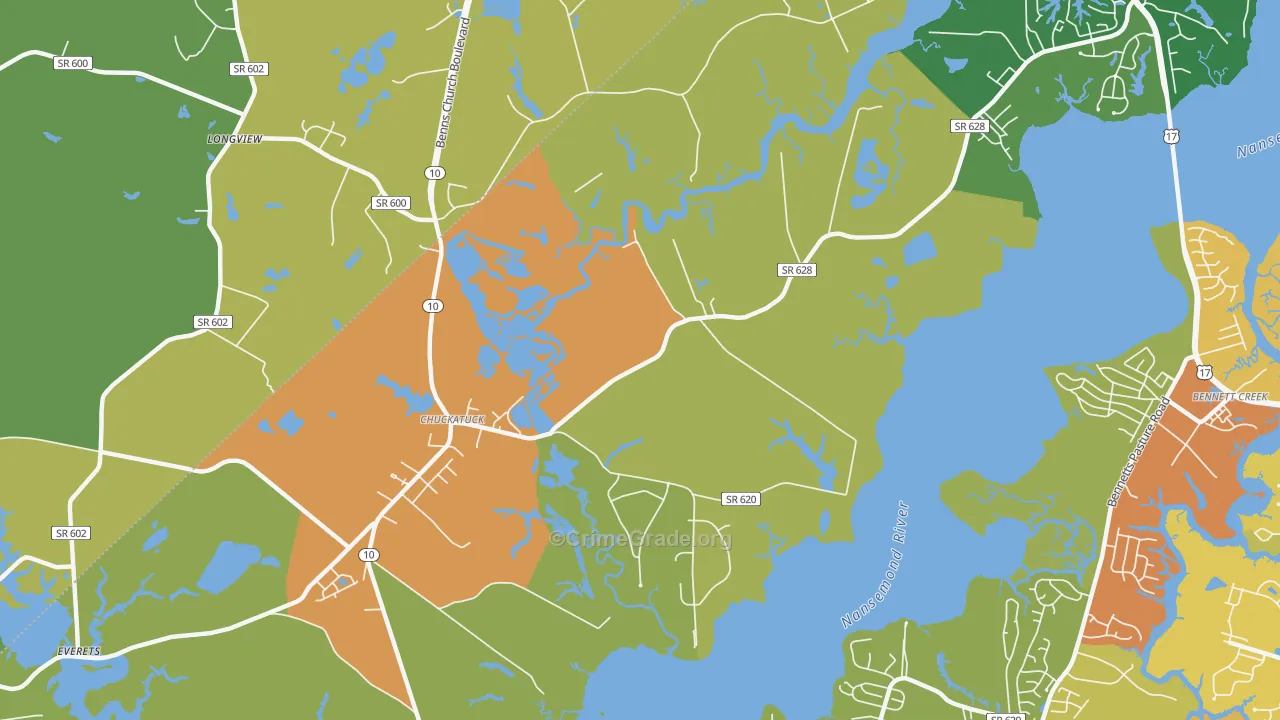 23432, VA Map of Drug-Related Crime Rates