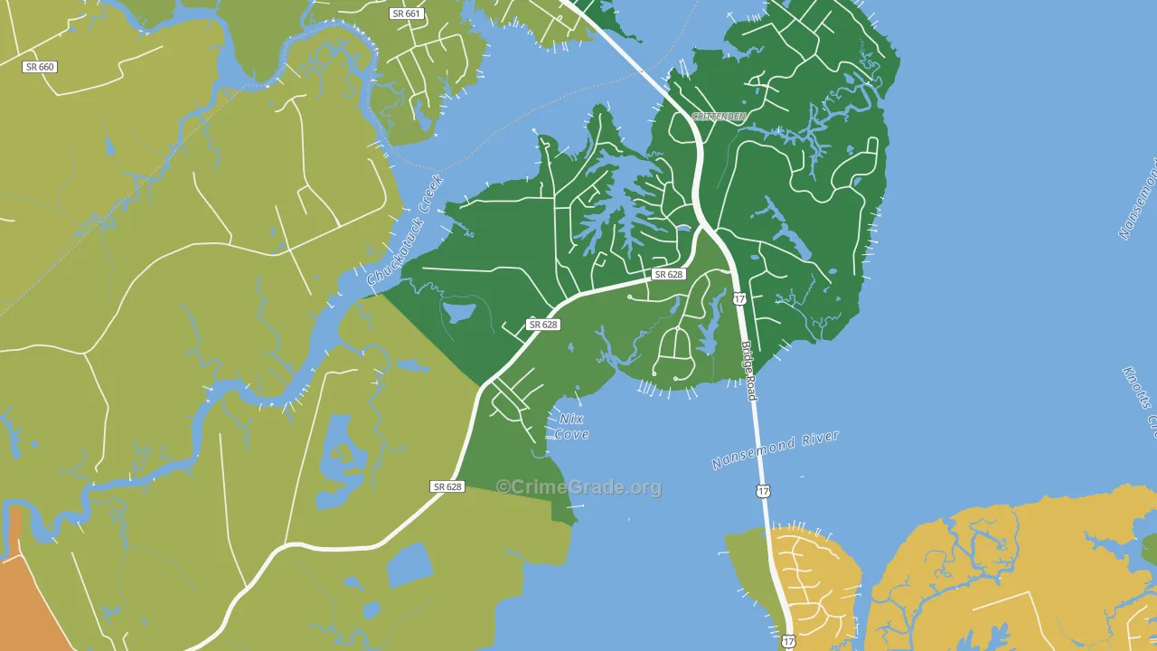 23436, VA Map of Drug-Related Crime Rates