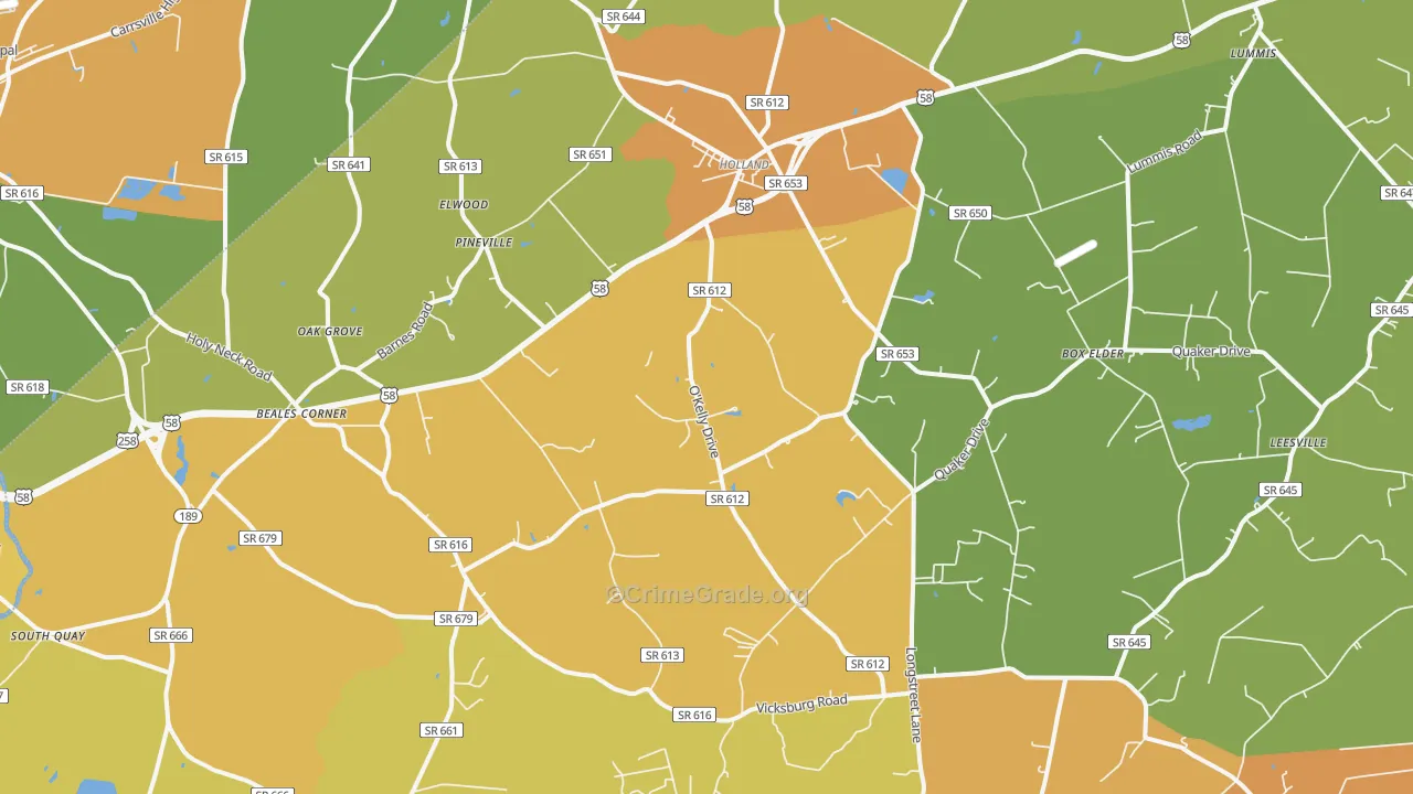 23437, VA Map of Drug-Related Crime Rates