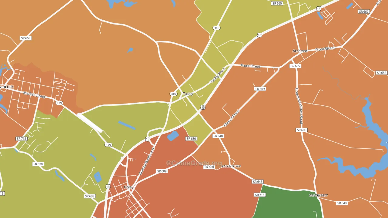 23441, VA Map of Drug-Related Crime Rates