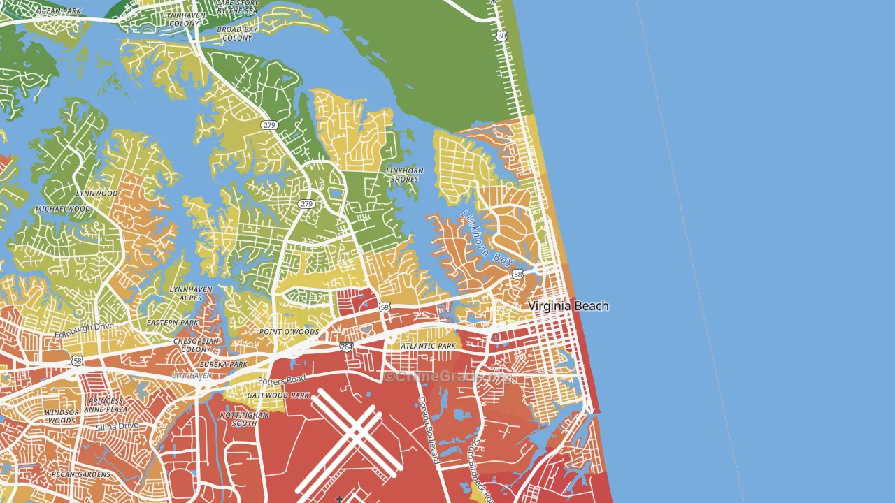 23451, VA Map of Drug-Related Crime Rates