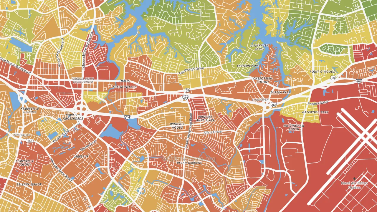 23452, VA Map of Drug-Related Crime Rates