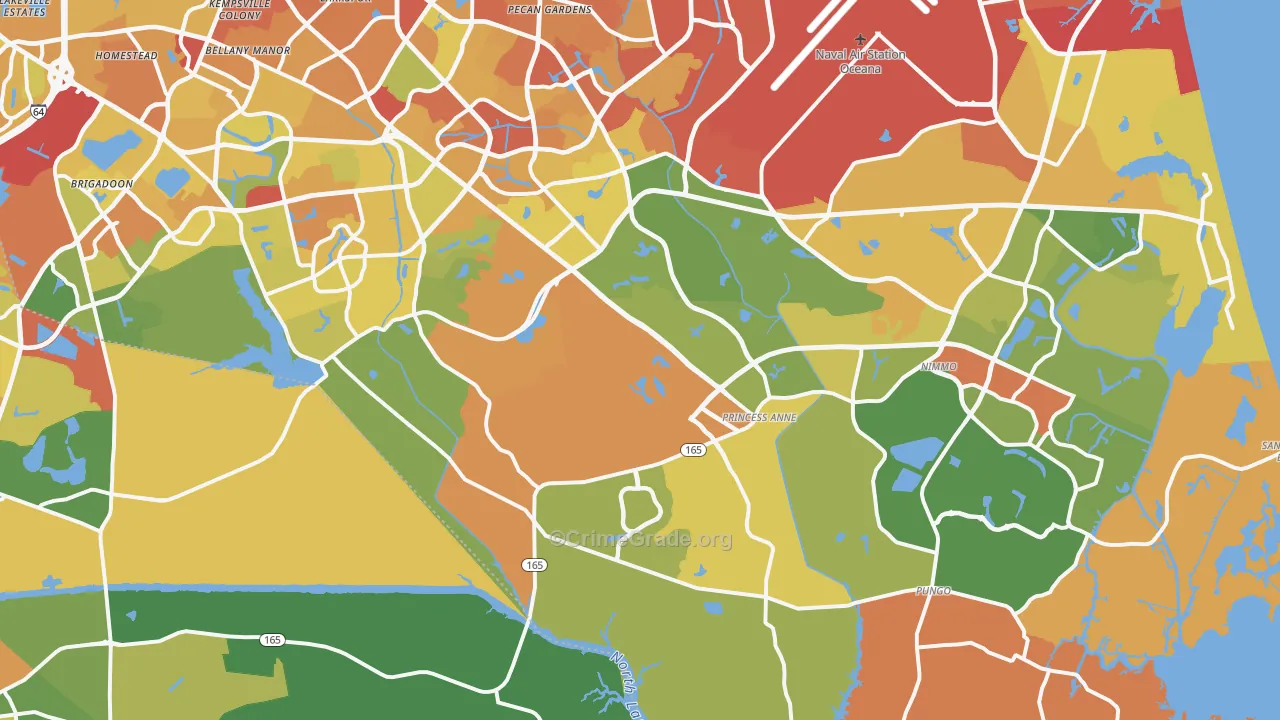 23456, VA Map of Drug-Related Crime Rates