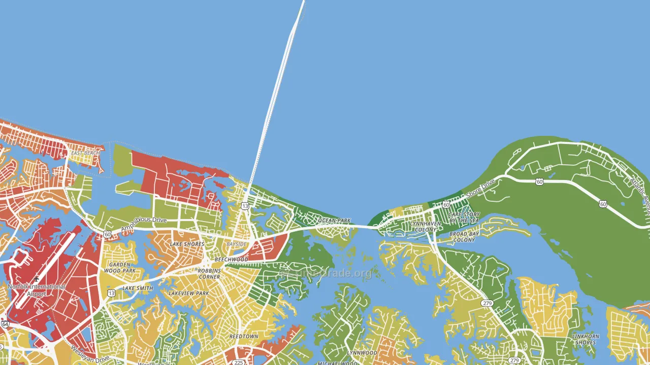 23459, VA Map of Drug-Related Crime Rates