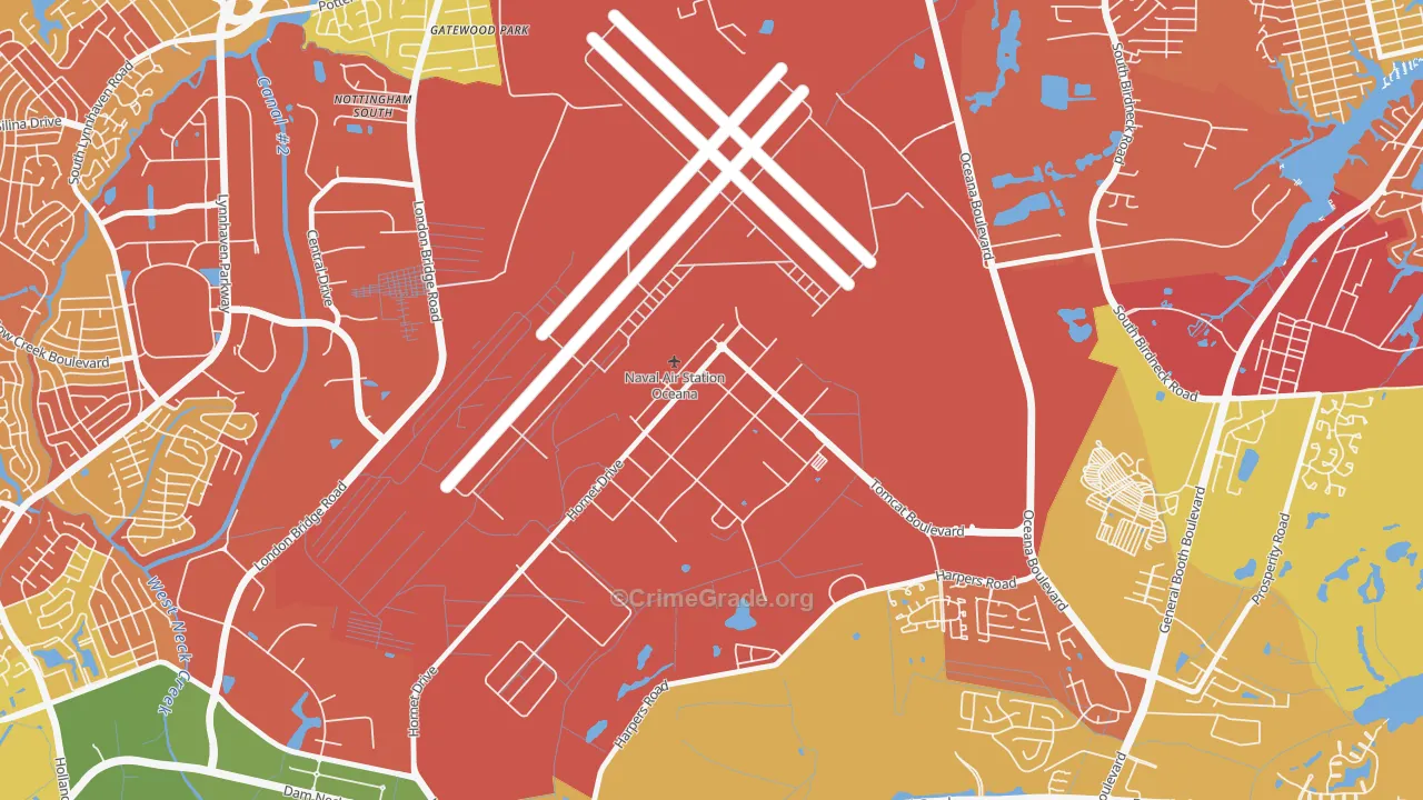 23460, VA Map of Drug-Related Crime Rates