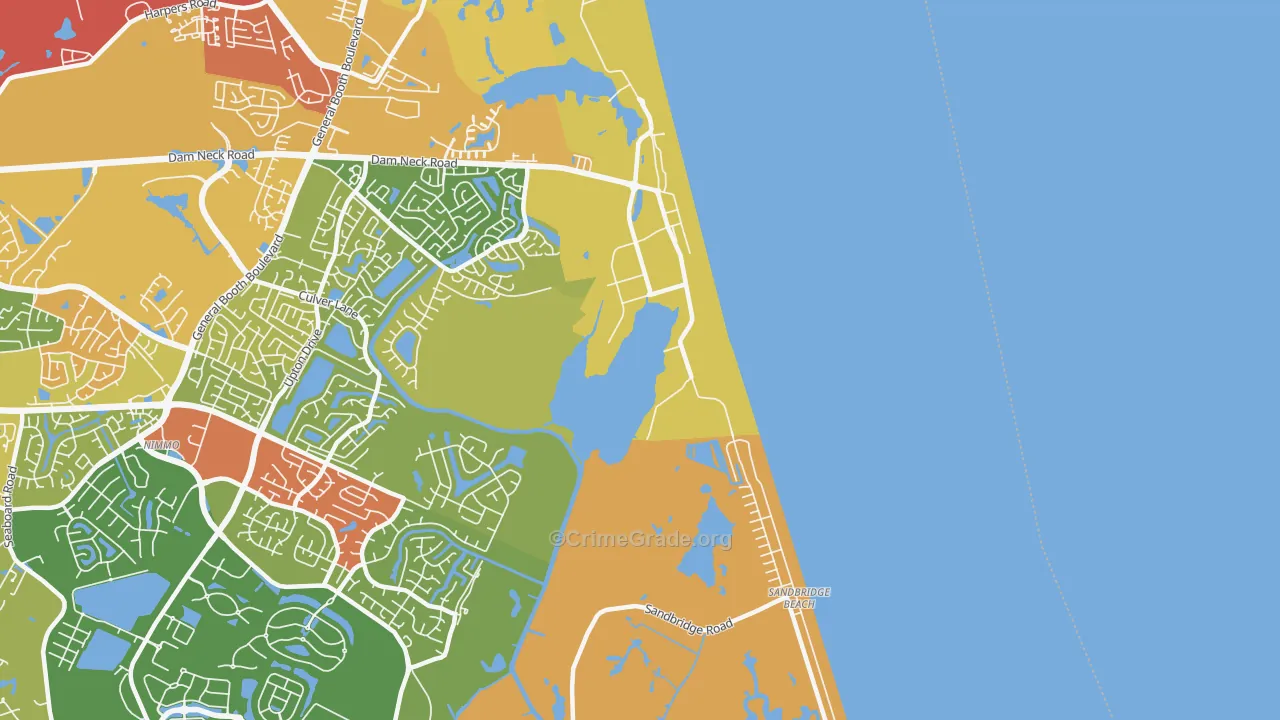 23461, VA Map of Drug-Related Crime Rates