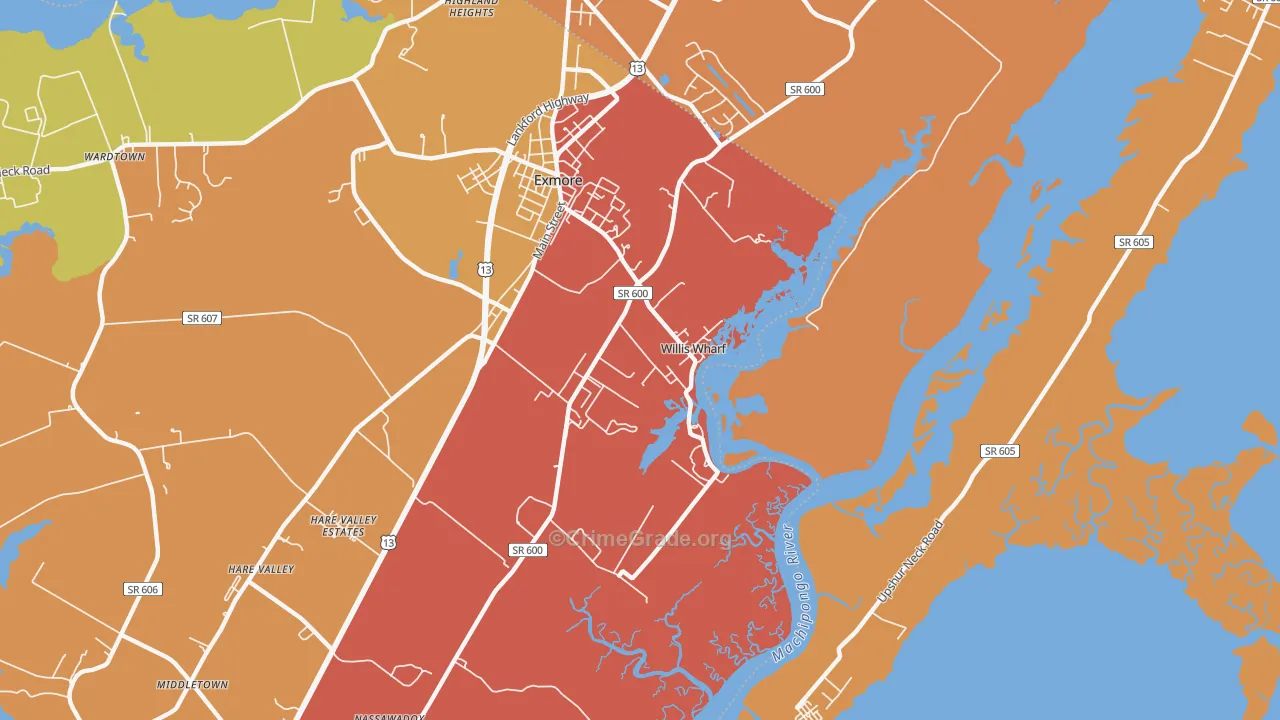 23486, VA Map of Drug-Related Crime Rates
