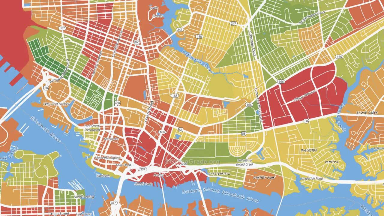 23504, VA Map of Drug-Related Crime Rates