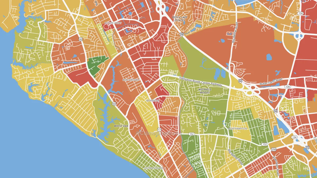 23601, VA Map of Drug-Related Crime Rates