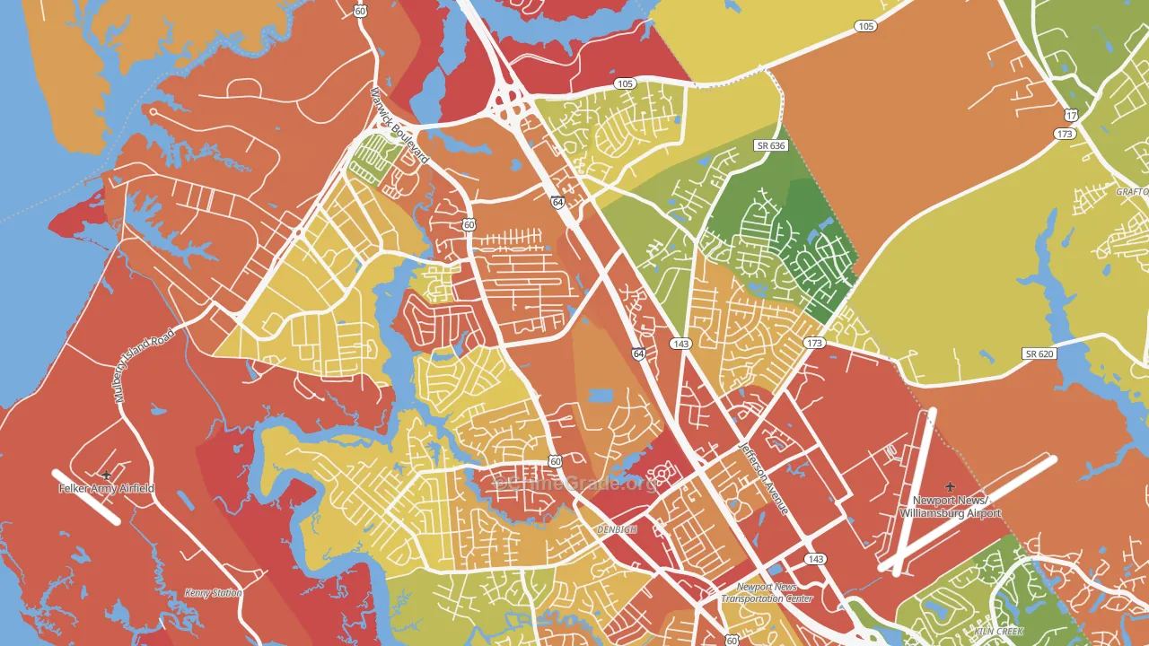 23608, VA Map of Drug-Related Crime Rates