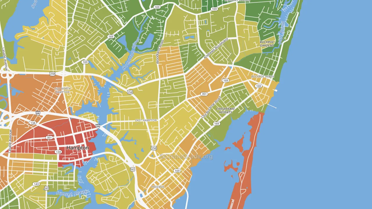 23663, VA Map of Drug-Related Crime Rates