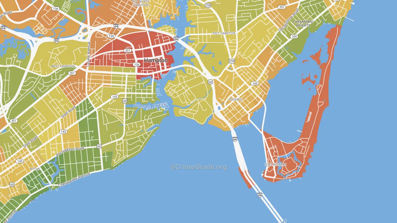 23667, VA Map of Drug-Related Crime Rates