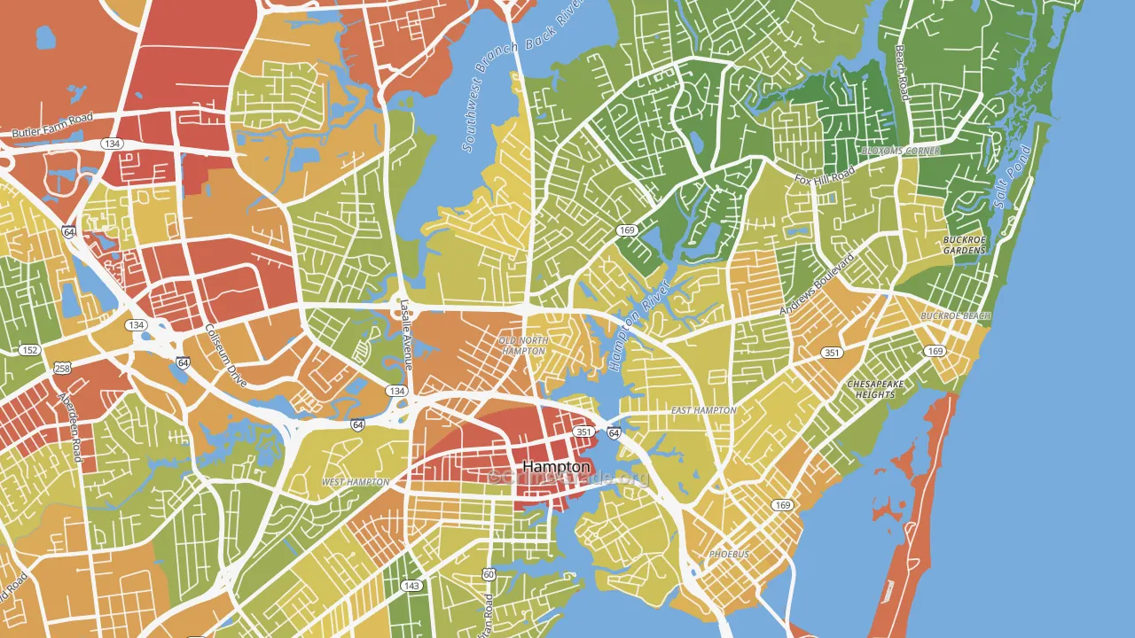 23669, VA Map of Drug-Related Crime Rates
