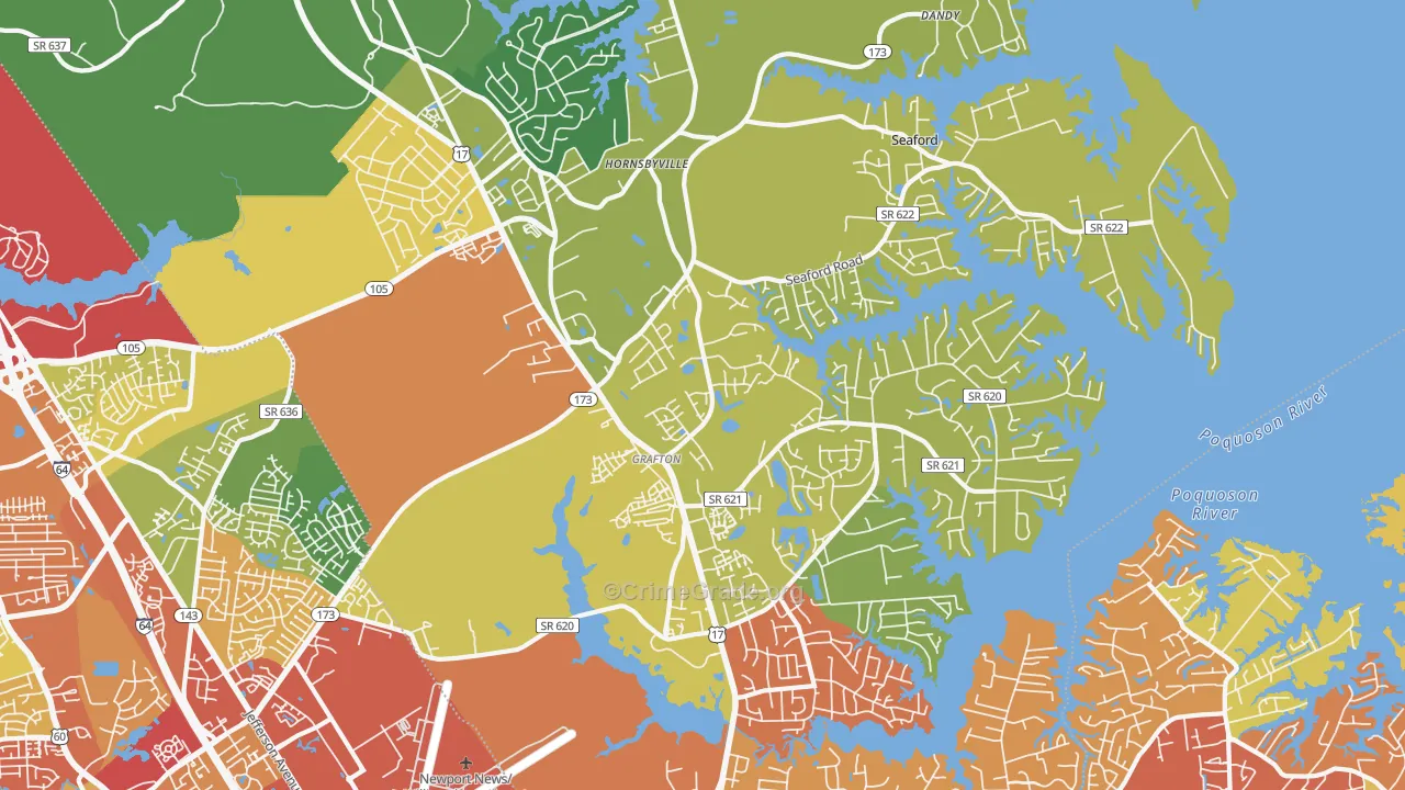 23692, VA Map of Drug-Related Crime Rates