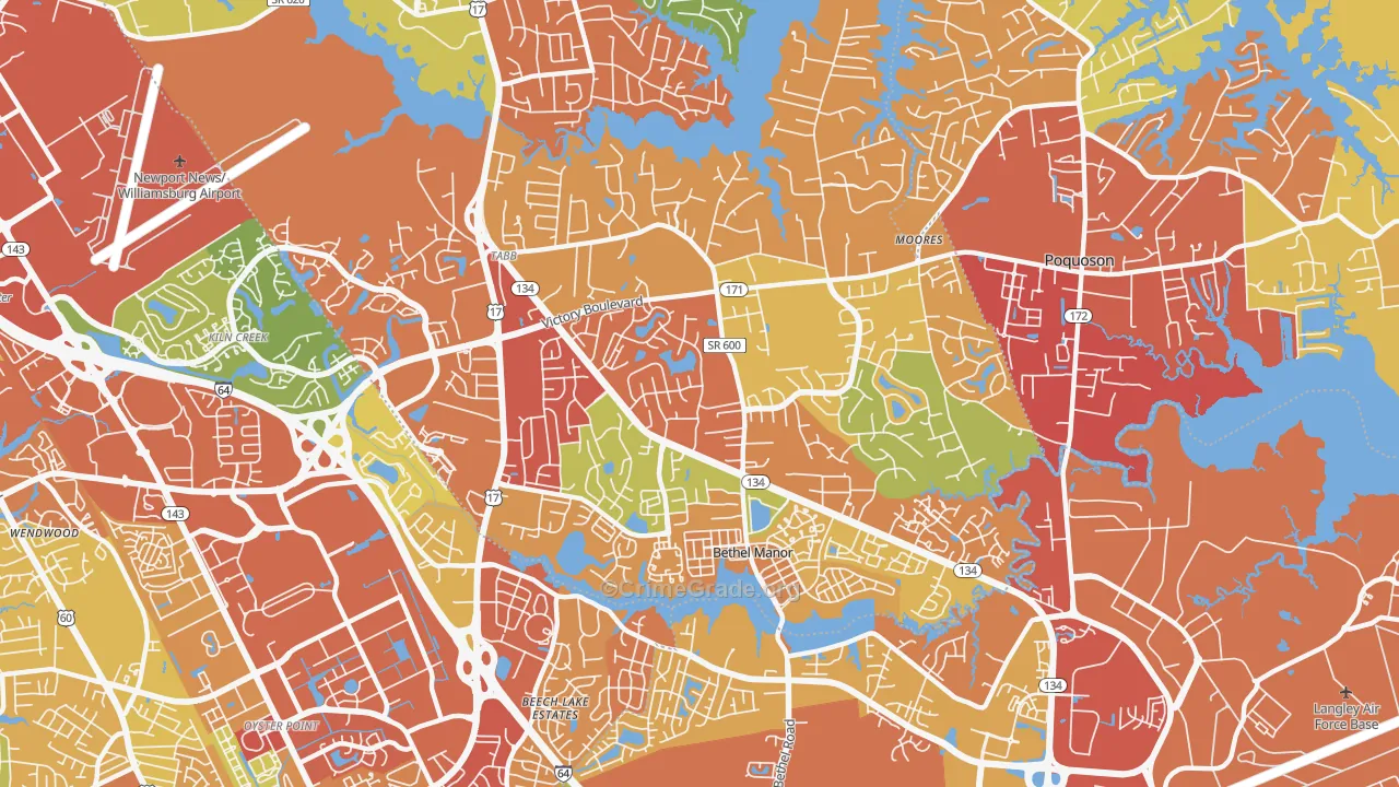 23693, VA Map of Drug-Related Crime Rates