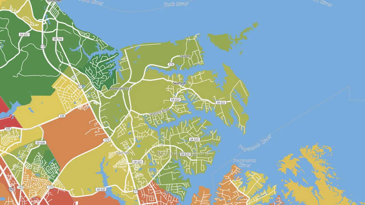 23696, VA Map of Drug-Related Crime Rates