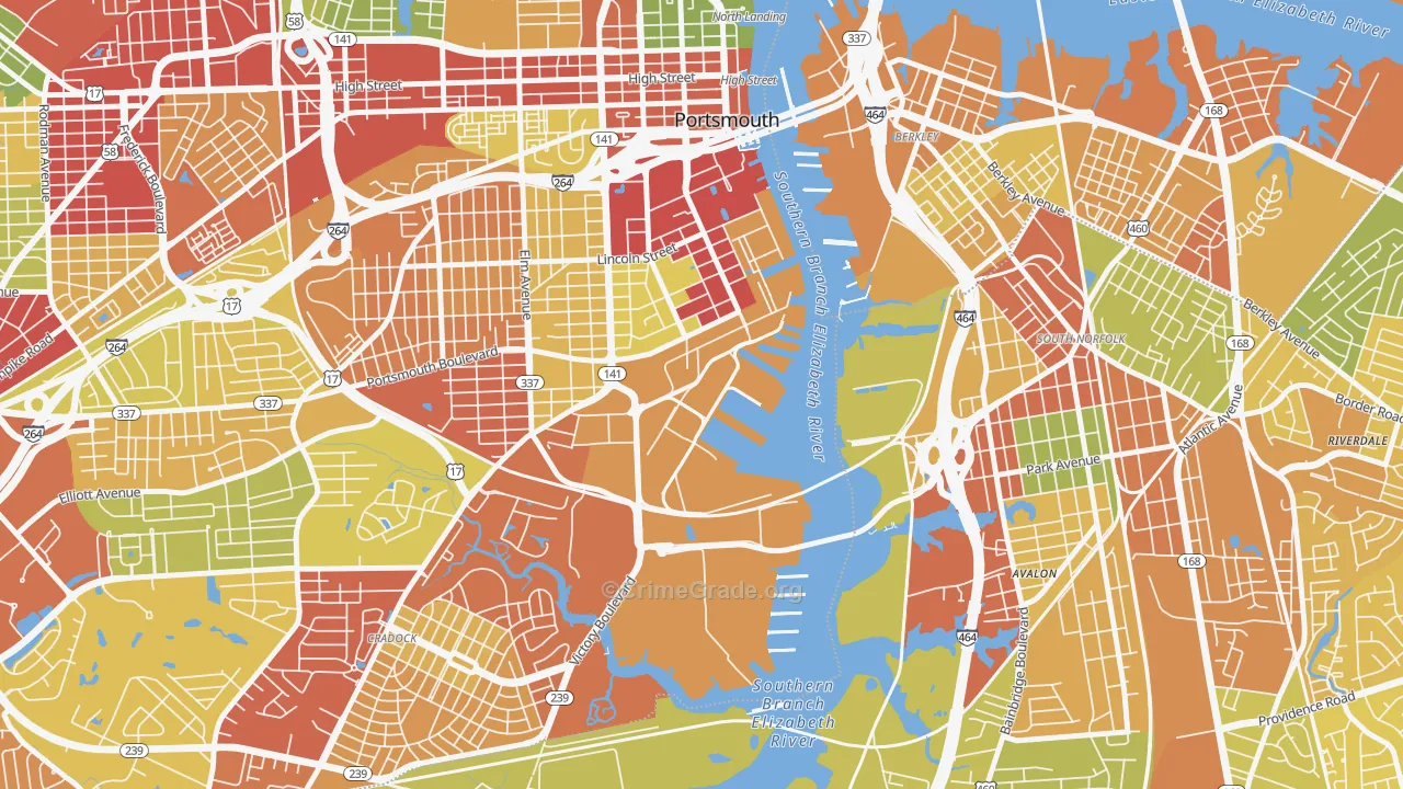23709, VA Map of Drug-Related Crime Rates