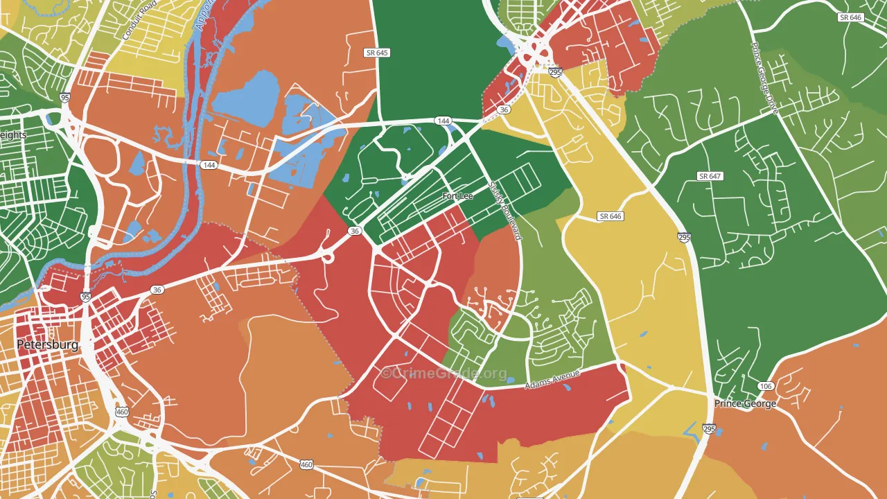 23801, VA Map of Drug-Related Crime Rates