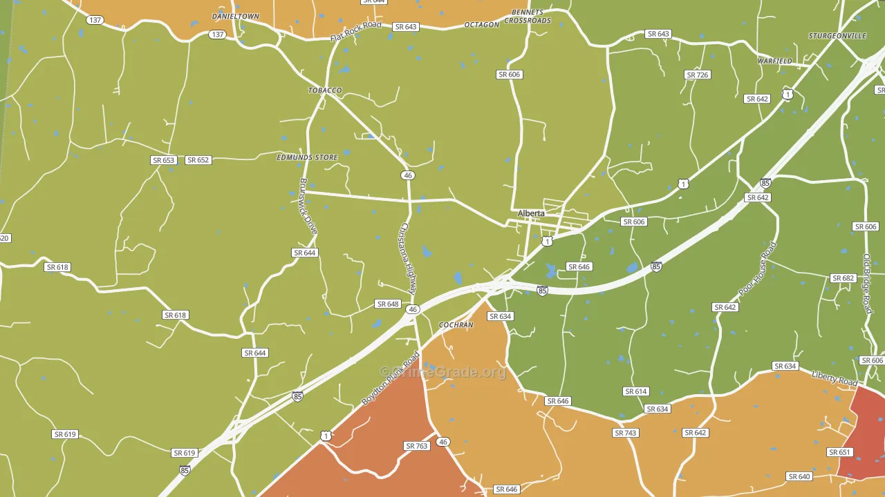 23821, VA Map of Drug-Related Crime Rates