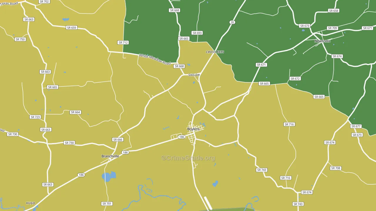 23827, VA Map of Drug-Related Crime Rates
