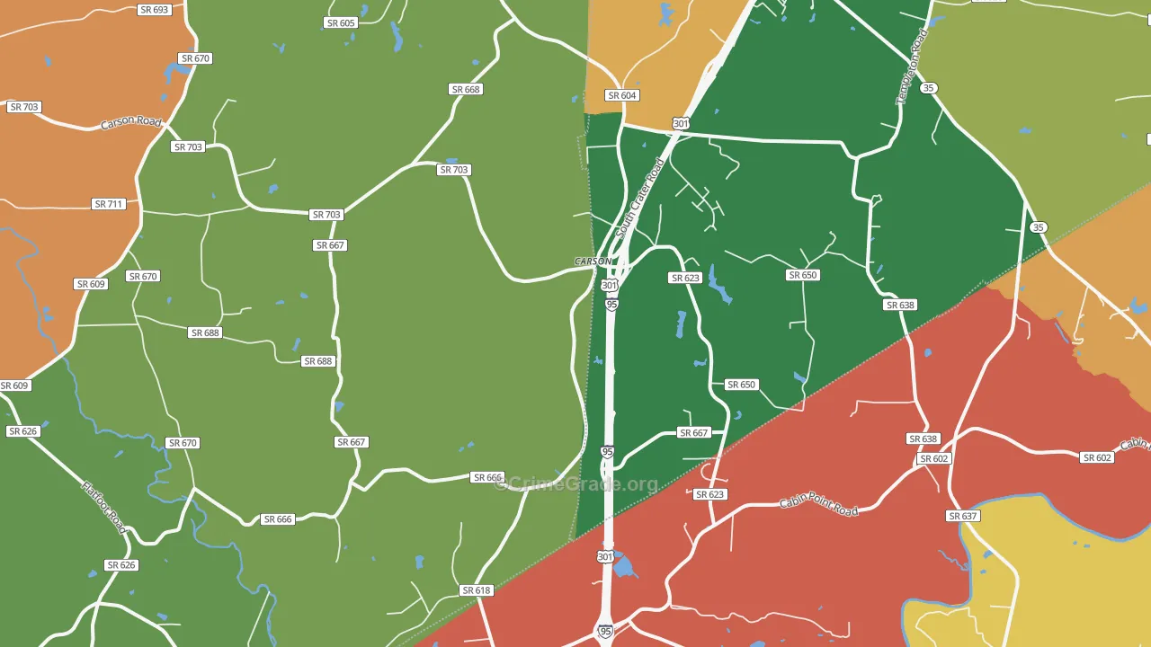 23830, VA Map of Drug-Related Crime Rates