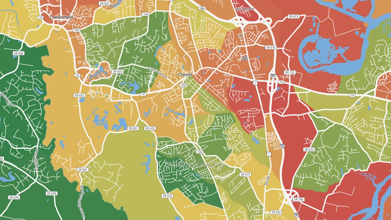 23831, VA Map of Drug-Related Crime Rates
