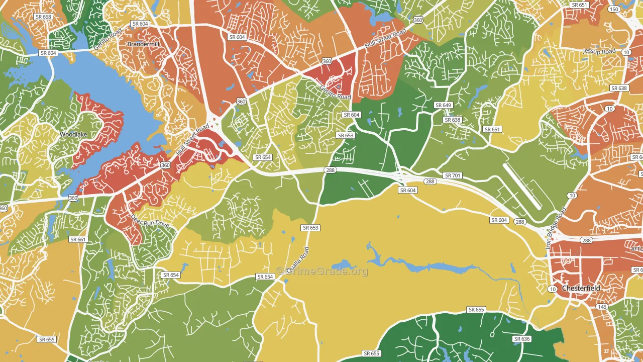 23832, VA Map of Drug-Related Crime Rates