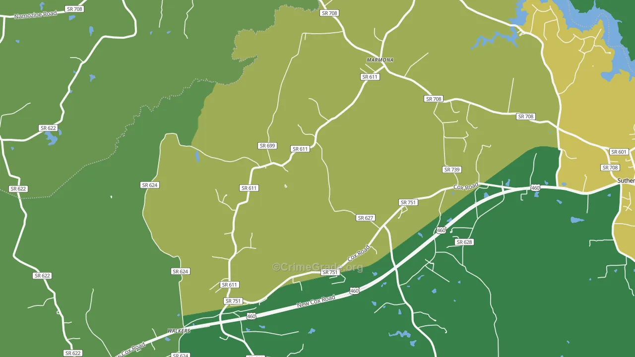 23833, VA Map of Drug-Related Crime Rates