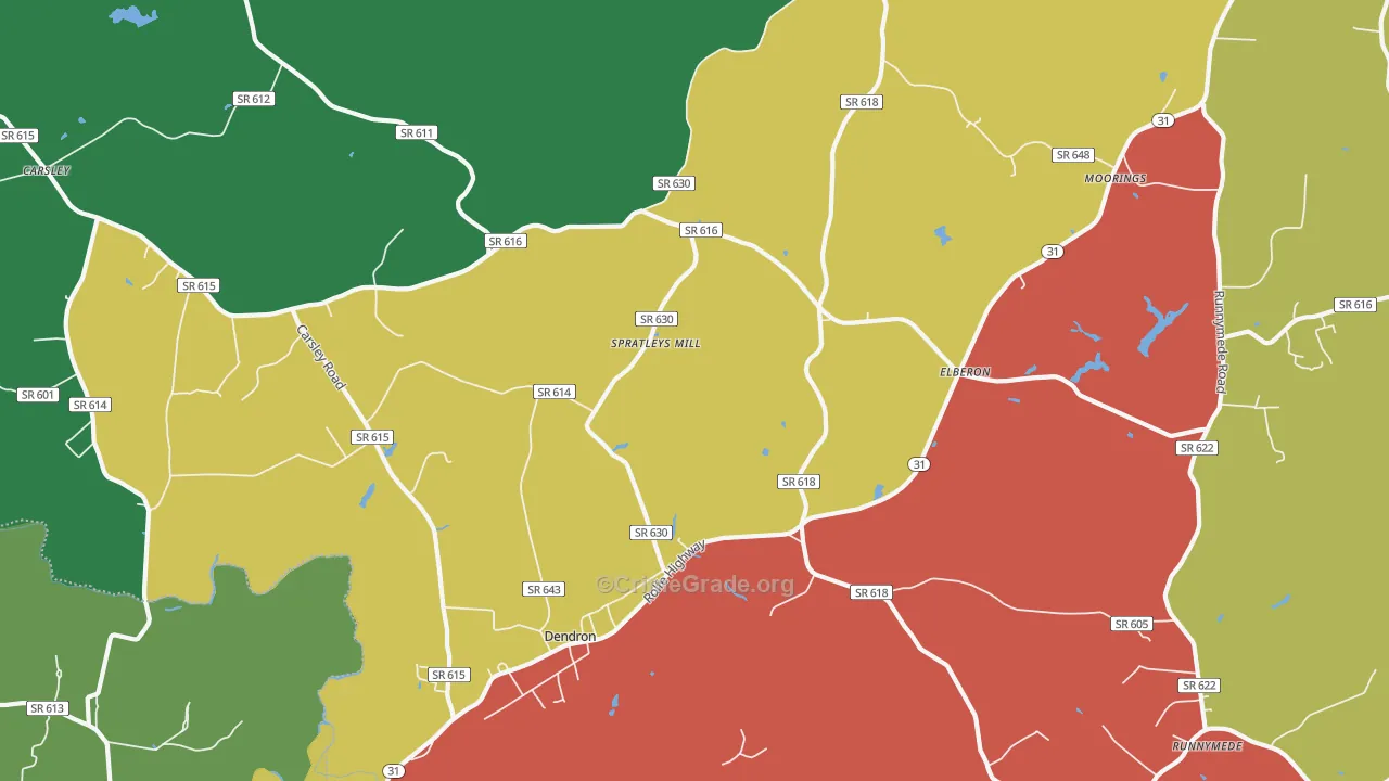 23839, VA Map of Drug-Related Crime Rates