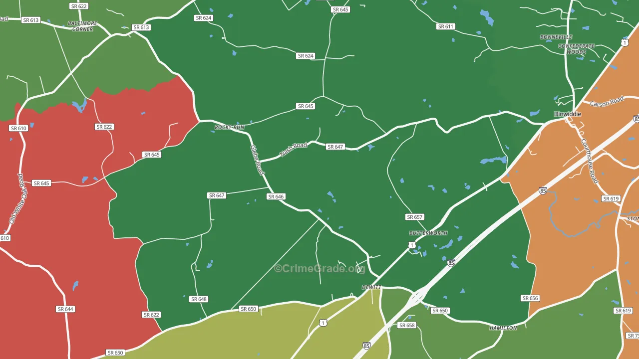23840, VA Map of Drug-Related Crime Rates