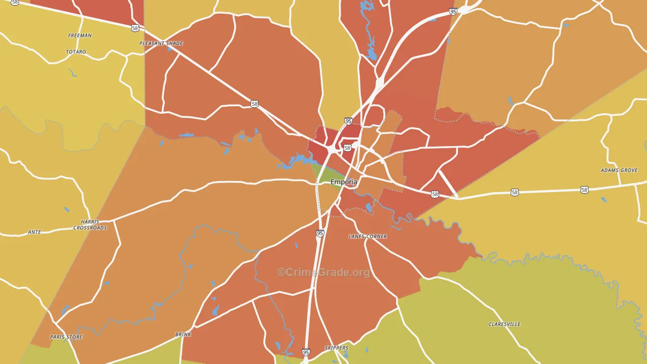23847, VA Map of Drug-Related Crime Rates