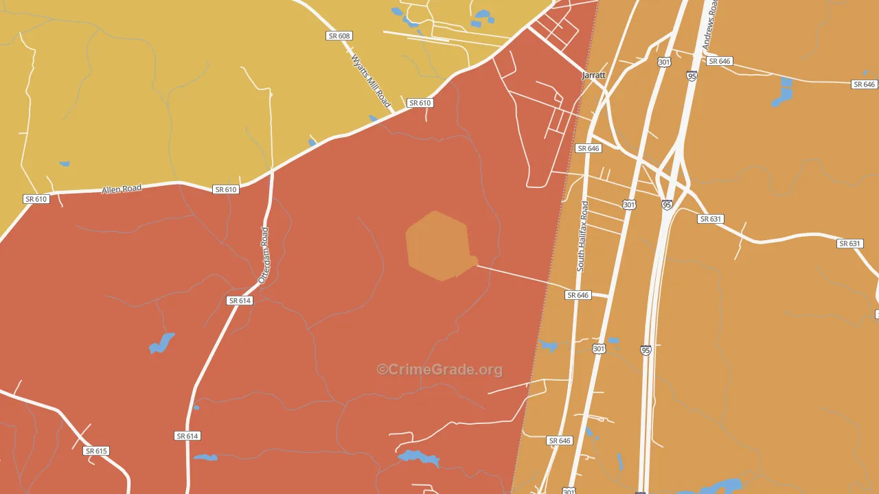 23870, VA Map of Drug-Related Crime Rates