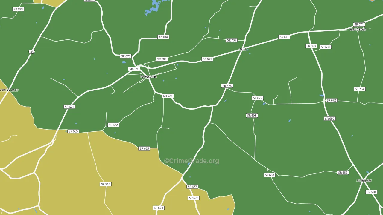 23874, VA Map of Drug-Related Crime Rates