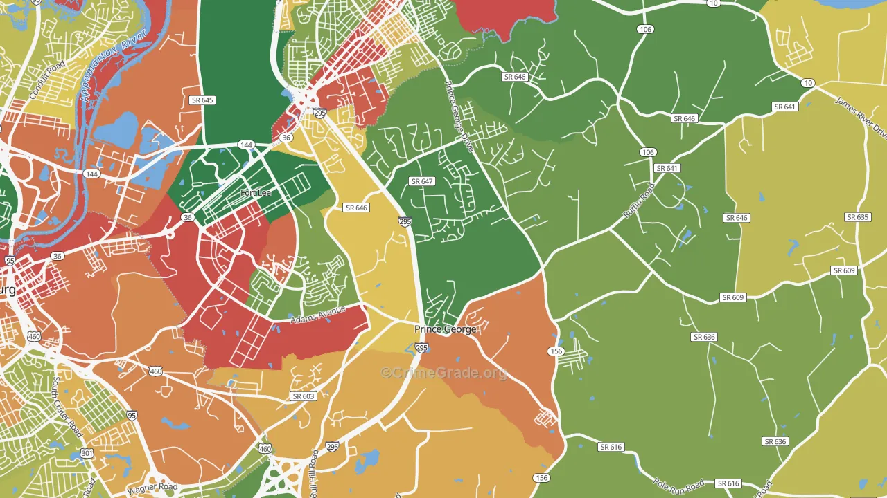 23875, VA Map of Drug-Related Crime Rates