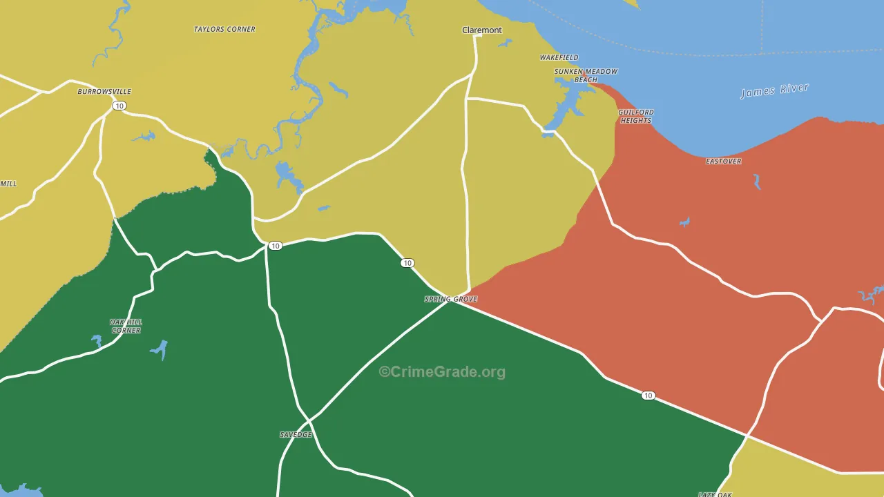 23881, VA Map of Drug-Related Crime Rates