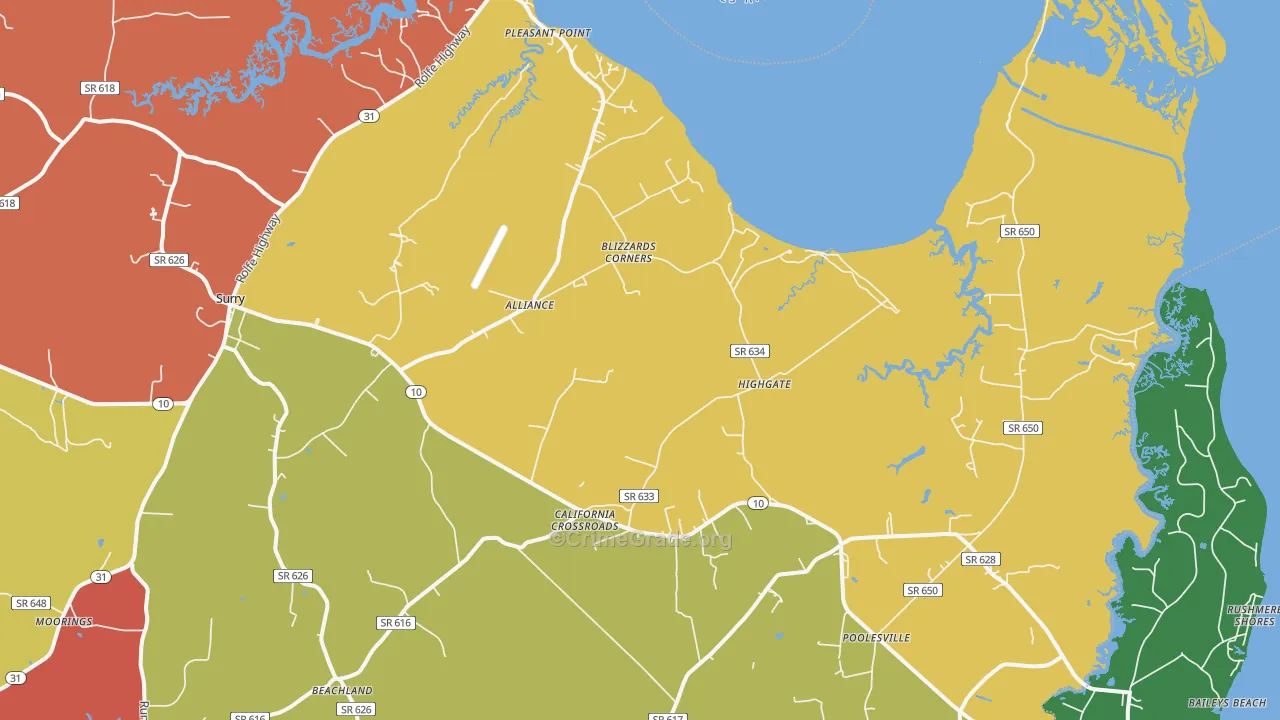 23883, VA Map of Drug-Related Crime Rates