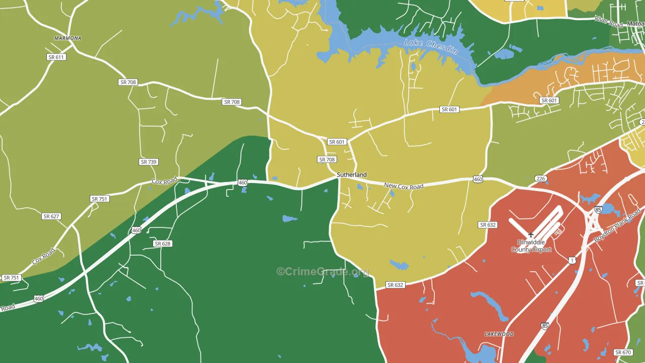 23885, VA Map of Drug-Related Crime Rates
