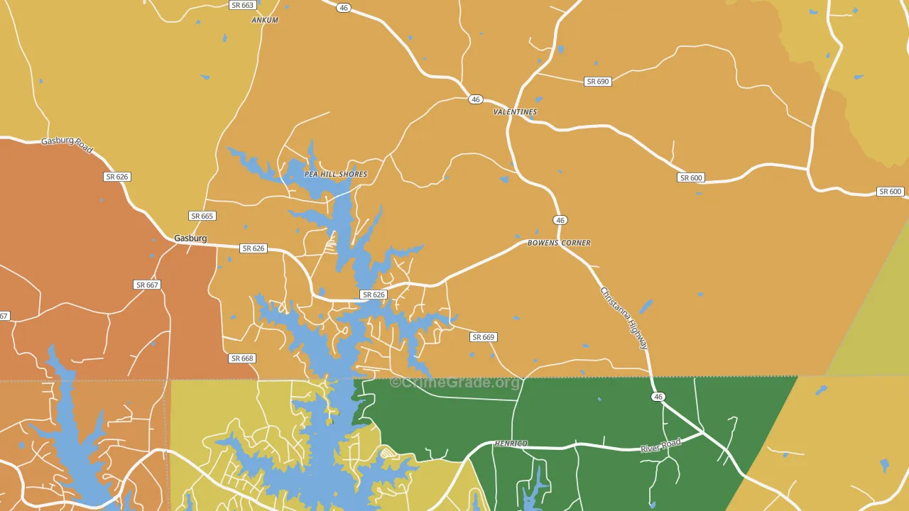 23887, VA Map of Drug-Related Crime Rates